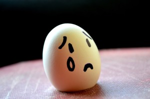 Eggs can be sad sometimes too, especially baby eggs. 